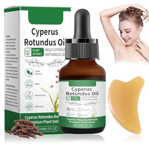 Cyperus Rotundus Oil, Cyprus Rotundus Oil, Cypress Oil for Hair Removal, Cyperus Oil for Hair Removal, Comes with 1 Massage Board, Inhibit Hair Growth, Pure Cyperus Rotundus Oil for Hair Removal, 60ml