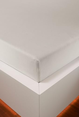 HEFEL Lenzuolo con angoli elasticizzati in jersey, 16 colori, tencel™ e cotone, 3 misure (champagne, 140-160 x 200-220 cm)