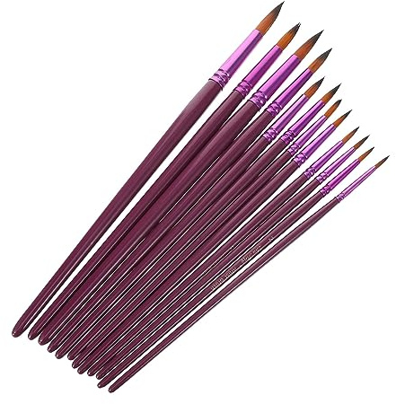 Veemoon 12pcs Boys and Girls Watercolor Pen Years Washable Paintbrush for Decorating Art Painting Brush Kit Craft Art Brush Oil Watercolor