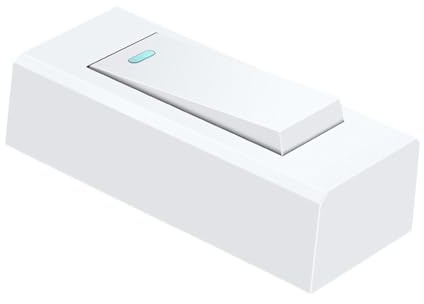 jojofuny Interruptor de Palanca Pequeño Multifunción para Pared Accesorio Doméstico para Luz Botón Pulsador Compacto Blanco Fácil Instalación y Duradero