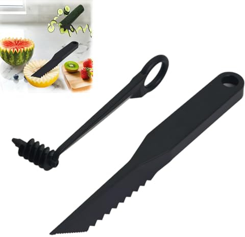 Kitchen Spiral and V-Shaped Tools, Spiral Slicer Blade Potato Cucumber Spiral Cutter, Fruits and Vegetable Carving Knife Hand Slicer Cutter, Manual Screw Peelers Kitchens and Dining Tooling (1 Set)