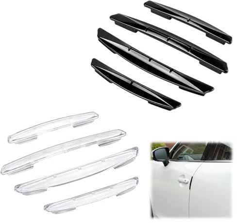 Türkantenschutz Auto 8 Stück, Kantenschutz Schwarz & Transparent, Selbstklebender Türschutz für Autotür, Kratzschutz für Pkw & SUV