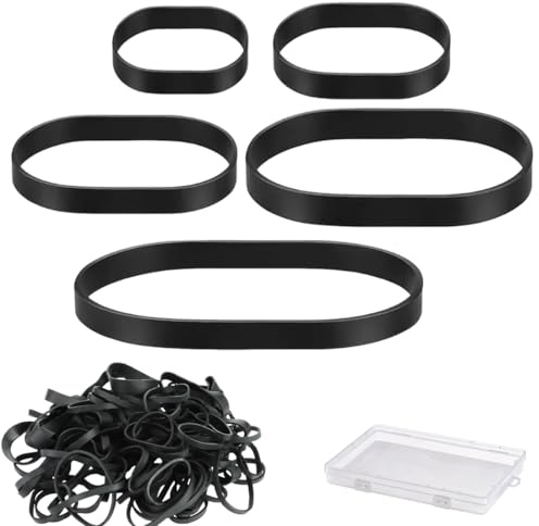 AVUELOI Bandas de goma negras, 100 piezas, anillos de goma tácticos, anchos, elásticos, reutilizables, para el hogar, escuela, oficina, industria, camping, supervivencia, 5/6/8/10/12 cm