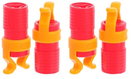 HEATSHAKING Supporto Morsetto di Fissaggio per Viti in Plastica Abs Rosso, Set 4 Pezzi Diametro Manico 6-8mm, Strumento per Lavorazione del Legno per Sicurezza ed Efficienza
