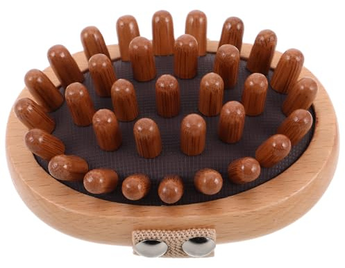 Generisch Akupressur Massagebürste mit Multiplen Noppen Natürlichem Design und Tasche zur Meridianstimulation und Ermüdungsreduktion an Füßen und Beinen