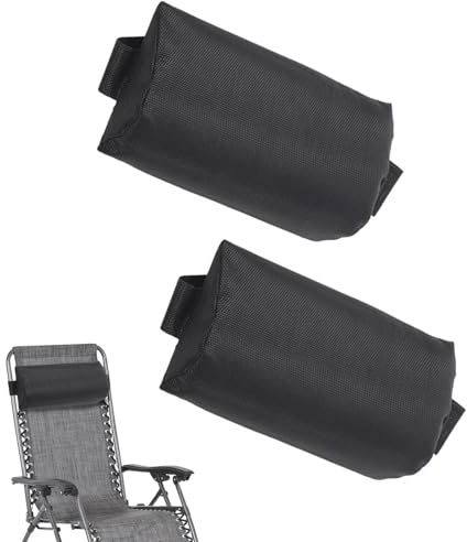Lumibjnvs Paquete de 2 cojines para la cabeza de tumbona, almohada de apoyo para el cuello, almohadas para reposacabezas reclinables con correa, cojín de espuma viscoelástica ajustable para