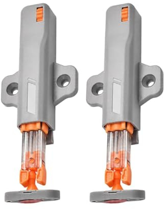 Premi e Apri Magnetico Universale per Ante,Push Pull,Chiusura Magnetica A Pressione,chiusura a molla per armadio,Facile da Installare E Durevoli (2, grigio)
