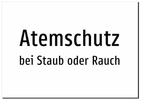 36280-DE-T-10 | Atemschutz - bei Staub oder Rauch | Aufkleber A5, 210 x 148mm | nur Text, ohne Symbolgrafik