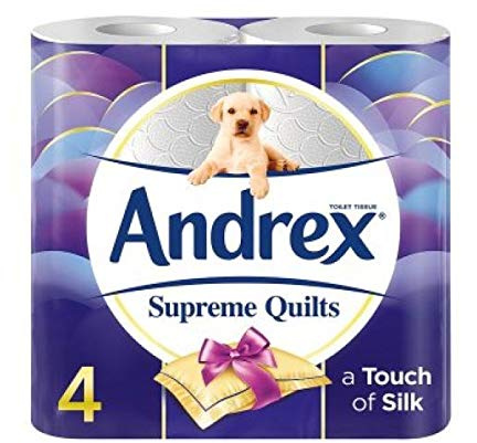 Andrex Supreme Quilts 3 Ply Toilet Roll 24 Rolls Case Pack