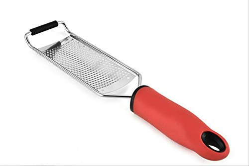 Premium Grattugia Zester Citrus Cucina Parmigiano Grattura di Limone Nocciola Grattugia Grattugia Grattugia Grattugia al Rasoio Affilato Stee L Lama Cioccolato Piano Rosso 30.2 X 6.3Cm