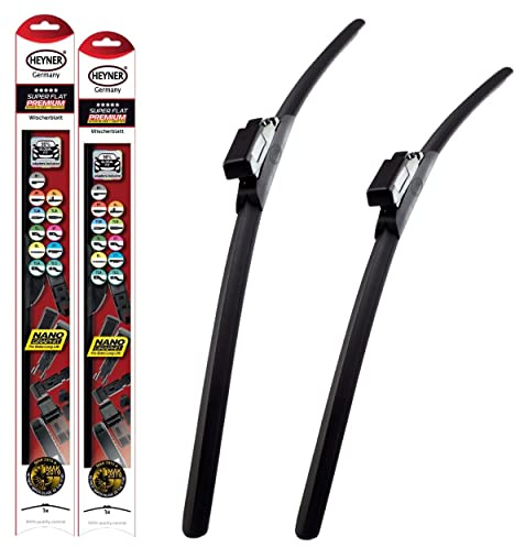 Fits Mercedes Sprinter Models 2018 To 2024 Heyner Germany Premium Super Flat Wiper Blades Front Replacement Set 2624 HSF2624TLM