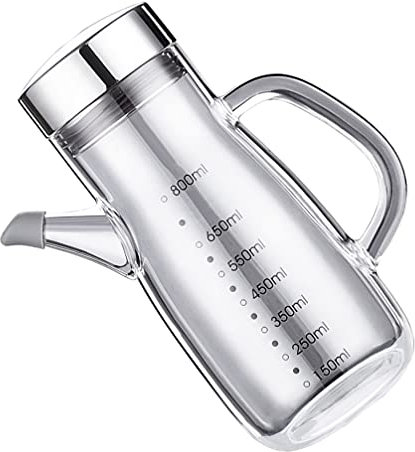 Cabilock Ölflasche Glas Essig und Öl Spender Transparent Gewürzgläser Glas Ölkanne Sauce Essig Öl Menage Flasche Zuhause Restaurant Küche
