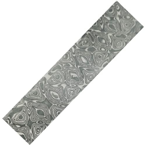 Aibote VG10 Barra in Acciaio inox Damasco Fatta a Mano per Coltello Lama Vuota Creazione di Gioielli Posate per Altri Scopi Di Fabbricazione (Bolla,220x30x3mm)