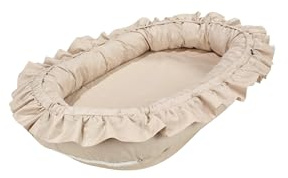 Alvi Schlummer-Nestchen Kuschelnest Babynestchen Neugeborene Reisebett für Babys Volant