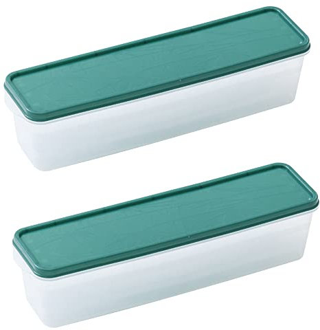 2 Pezzi Contenitori per Pasta, Contenitori per Alimenti, Conservazione Degli Spaghetti, Scatola per Spaghetti, Contenitori per Alimenti Ermetici per Conservazione Cereali, Noci, Fagioli (Verde)