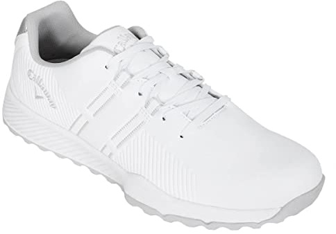 Callaway Golf Scarpe Golf Senza Punte Chev Trax Uomo - Bianco/Grigio - UK 8