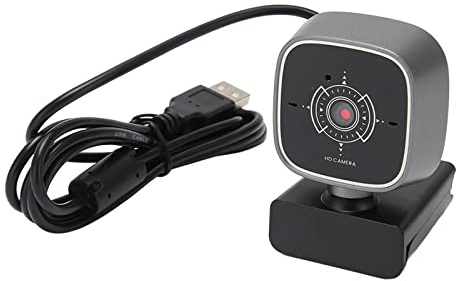 Zunate Webcam USB, Webcam 1080P avec Double Microphone, Rotation à 360 Degrés, Vue Flexible, Caméra D'Ordinateur Plug and Play, pour PC, Ordinateur de Bureau, Ordinateur Portable, Chat