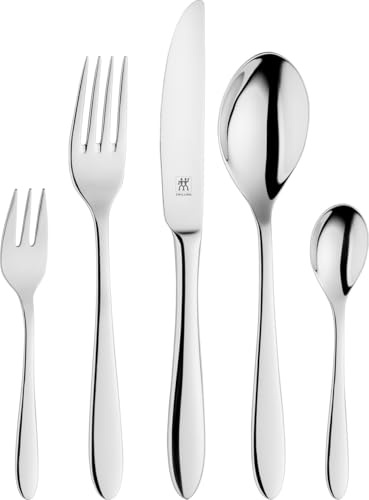 ZWILLING Style Besteck Set, 60-teilig, Für 12 Personen, Spülmaschinengeeignet, Edelstahl, Poliert, Silber