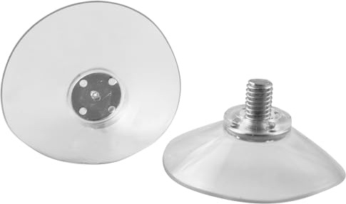 LQ Industrial 12 tornillos de ventosa roscados M6 x 10 mm con ventosa de 45 mm de diámetro, ventosa de tornillo de PVC transparente para mesas de cristal, espejo superior de muebles, puerta y ventana
