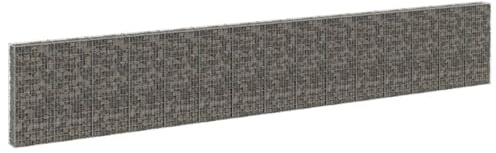 Gecheer Gabion wall with cover galvanized steel 900x30x150 cm Home Fence Model147818
