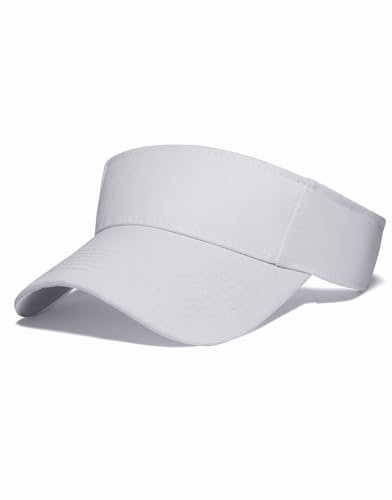 NebulaGlam Visor Hat, Damen Visor, Visor Cap Sommerkappe Kappe mit Sonnenvisier für Tennis Running Golf Wandern (Weiß)