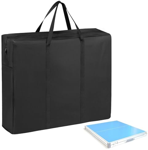 Loenel Folding Ping Pong Table Storage Bag, Portable Carry Bag for 6 x 3 FT Foldable Table Tennis Table - 37 D x 5 W x 37 H