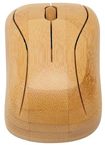 Kabellose Bambusmaus, Ergonomisch, Strahlungsfrei, Antistatisch, Geräuscharm, Kabellose Maus mit OTG für Arbeit, Studium, Freizeit