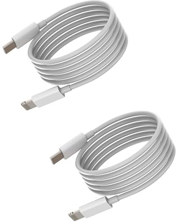 Cable USB-C a Lightning para iPhone (paquete de 2), 2 metros, carga rápida de 20 W, cargador certificado MFI, accesorios tp+IP