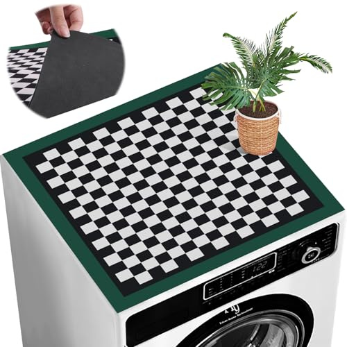 Nuyoah Waschmaschinenauflage Waschmaschinenbezug 60x60 cm Waschmaschinenabdeckung Staubschutz Rutschfest Waschmaschine Bezug Abdeckung Küchen Abwaschbar Zuschneidbare