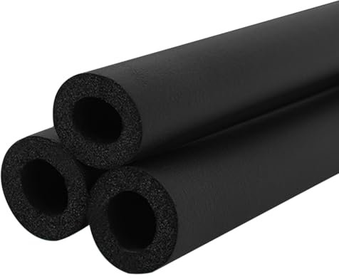 Isolation Tuyaux Chauffage 1.80 m Tube D'isolation de Tuyau Isolation Phonique ID 16.0 mm - 60.0 mm Manchon de Protection pour Plomberie climatiseur Poignée Grips(60.0 mm/2-3/8)