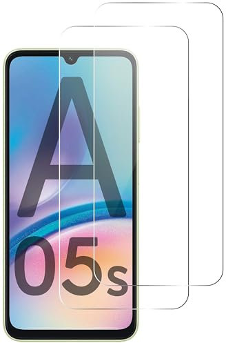 QUITECO Protector pantalla para Samsung Galaxy A05 / A05s [2 Piezas] vidrio cristal templado