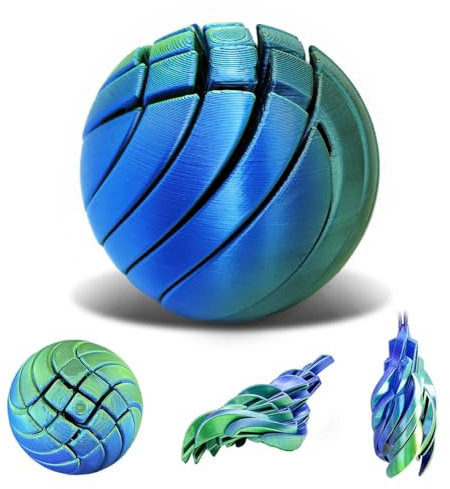 Morphslime Ball, 3D Gedruckter Morphslime Sphere Stress Relief Ball Fidget Toys, Impossible flüssigkeitsähnliche Kugeln Sensory Toy, Cool Stuff Spielzeug Geschenk für Kinder Teenager Erwachsene (Grün)