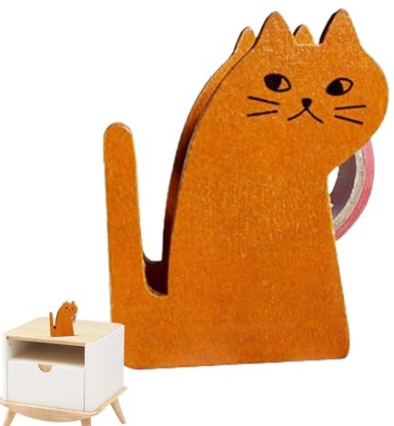 Klebebandabroller Katze – Schreibtischspender aus, Klebebandabroller mit Cartoon-Katzen-Design, perfekt für Geschenkverpackung, Verwendung zu Hause oder im Büro