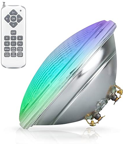 WZYDYDY Poollicht Unterwasser PAR56 Led Unterwasserbeleuchtung 12V AC Dimmbar Mehrfarbig Synchronisieren Schwimmbad Strahler Wasserdicht IP68, für Schwimmbad(45W)