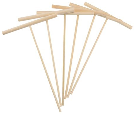 CIYODO 6pcs Bamboo Handled Rake for Decor Handmade Mini Rakes for Sand Garden Accessories