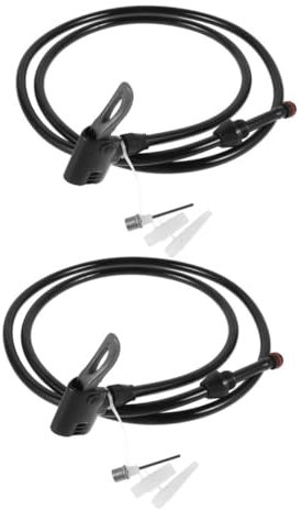 ibasenice 2stücke Fahrradpumpe Ersatzschlauch Luftpumpe Doppelkopfventiladapter Für Presta Und Tragbare Fahrrad Zubehör