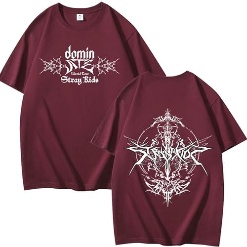 KASENFASHION T-Shirt Unisexe–T-Shirt Ample en Coton pour Les Fans de, Manches Courtes, Style Harajuku, Bordeaux, M