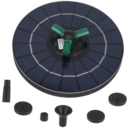Hemobllo Fontaine Solaire de Jardin RGB pour Bassin Extérieur 18 Cm 4w Pompe Flottante et Éclairage Multicolore pour Fontaine à Oiseaux et Piscine Décorative