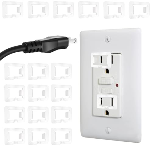 TIESOME Loose Outlet Fix, 20 Pcs 2-Prong Clear Socket Insert, Snug Plug For Loose Outlets, Prevent Plugs From Being Unplugged, Stabilize Electrical Multi Outlets, US Standard