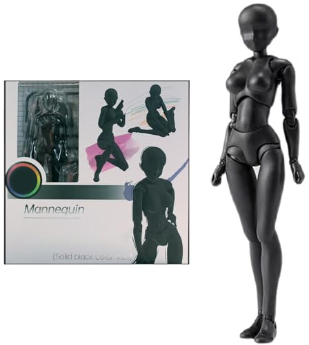 Figurenzeichnung|Zeichnungsschaufensterpuppe Simulierte bewegliche Puppe PVC DIY Gelenkfigur Modell Modell zum Skizzieren Malen Künstler, weiblich