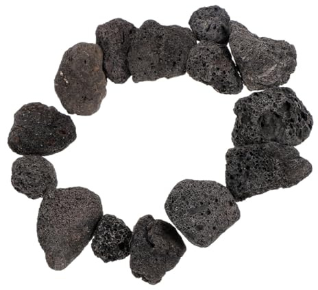COLLBATH Black Volcanic Aquarium Rocks 250g Pack 2-4cm Porous Natural Lava Stones for Fish Tank Landscaping, Turtle Tank Decoration and Horticultural Planters