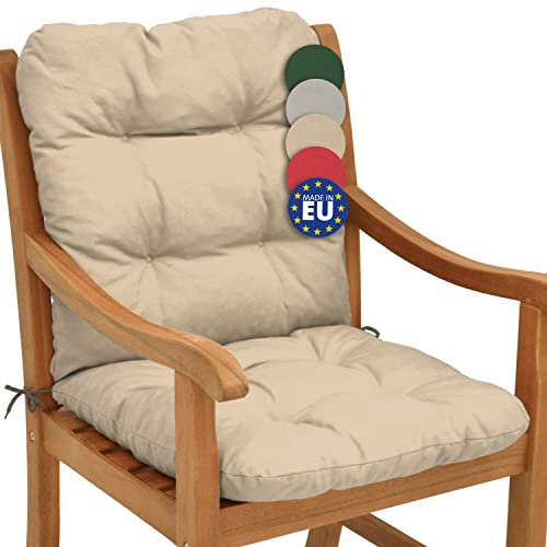 Beautissu Niedriglehner Auflage 100x50x8cm Flair NL Sitzkissen Niederlehner Sitzpolster Kissen Stuhl Polster Gartenmöbel niedrig Stuhlkissen Natur