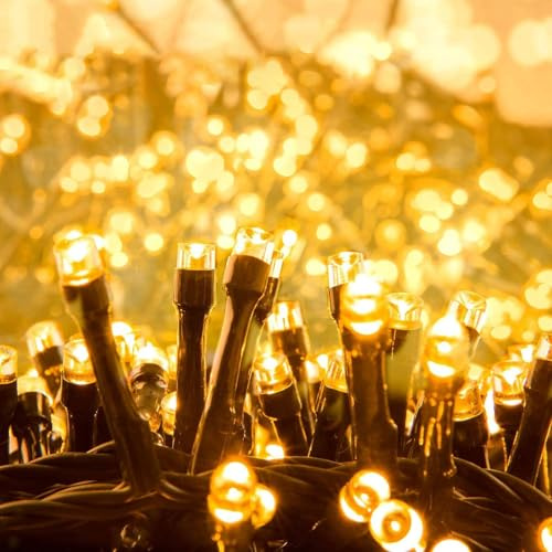 Quntis julgransljus varmvitt 25m 1000 ledda inomhus utomhus kluster fairy lights nätdrivna säker lågspänningsdekoration för xmas träd trädgårdslusthus fest bröllop pergola bröllopsfönster
