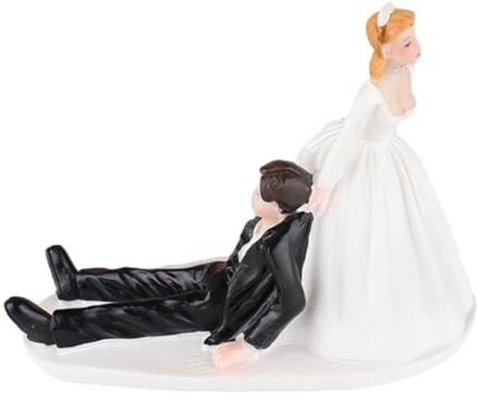 Morza Funny Bride Groom Figurine Humor Favors Unique Gift Cake Toppers Wedding Wedding Cake Toppers Decoration
