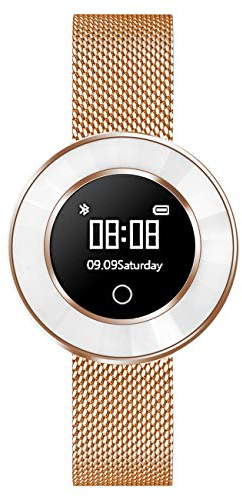 Atlanta Fitnessuhr für Damen mit Herzfrequenz Blutdruckmessung Sauerstoff Schrittzahl Smartwatch Armband Uhr Rose-Gold- 9705-18