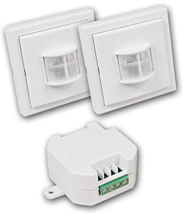 Set Funk-Bewegungsmelder IP20 Comfort, 2X PIR-Bewegungsmelder & 1x Empfänger