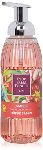 EYÜP SABRİ TUNCER Sabri Tuncer Schaumseife Amber Natural Olive Oil Foam Soap 500ml Vegan Glutenfrei Handseife | Vegan, Mit Natürlichem Olivenöl, Glutenfrei, Pflegend für Sanfte Reinigung