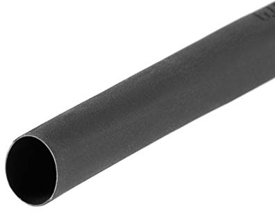 sourcing map Heat Shrink Tubing, 1/4(6mm) Dia 2:1 rate Shrinkable Tube Cable Sleeve 10ft - Black