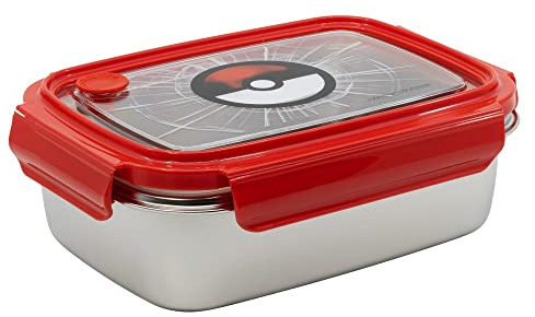Stor Brotdose Edelstahl Für Kinder Und Erwachsene - 1020 ml Pokemon, Einfarbig