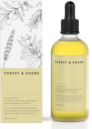 Hair Growth Oil 100% Natural Hair Oil with Caffeine, Biotin, Castor Oil, Argan Oil, Coconut Oil, and Rosemary Oil Effective Thickening Mask & Hair Loss Treatment